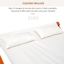 Amaca da Giardino 2 Posti 200x150x45 cm in Legno e Cotone Bianco