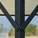 Gazebo da Giardino 3x3m in Metallo e Poliestere Bianco Crema