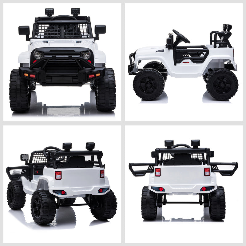 Macchina Elettrica per Bambini 12V Fuoristrada Bianca