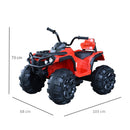 Quad Elettrico per Bambini 12V Rosso