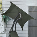 Sedia Dondolo Pensile Relax Chaise Longue con Tettuccio Grigio