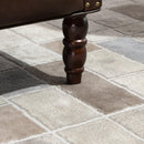 Poltrona Imbottita Vintage 73x76x89 cm in Similpelle Marrone