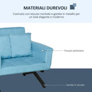 Poltrona Letto Trasformabile Rivestimento in Poliestere Rivestimento in Poliestere Azzurro