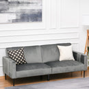 Divano 3 Posti 203x84x83 cm in Velluto Grigio Scuro