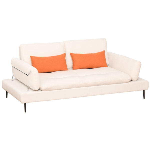 Einzelschlafsofa 2 Sitze 213 x 112 x 83 cm in beigem Stoff acquista