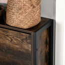 Scarpiera 3 Scomparti 60x24x115 cm 12 Paia in Legno e Metallo Marrone