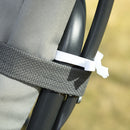 Dondolo 2 Posti Separati da Giardino 170x136x170 cm in Acciaio e Poliestere Grigio