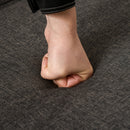 Divano Letto Angolare 216x139x80 cm con Penisola in Legno e Tessuto Grigio