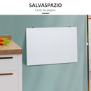 Tavolino da Parete Pieghevole Salvaspazio 60x40x20 cm in MDF Bianco