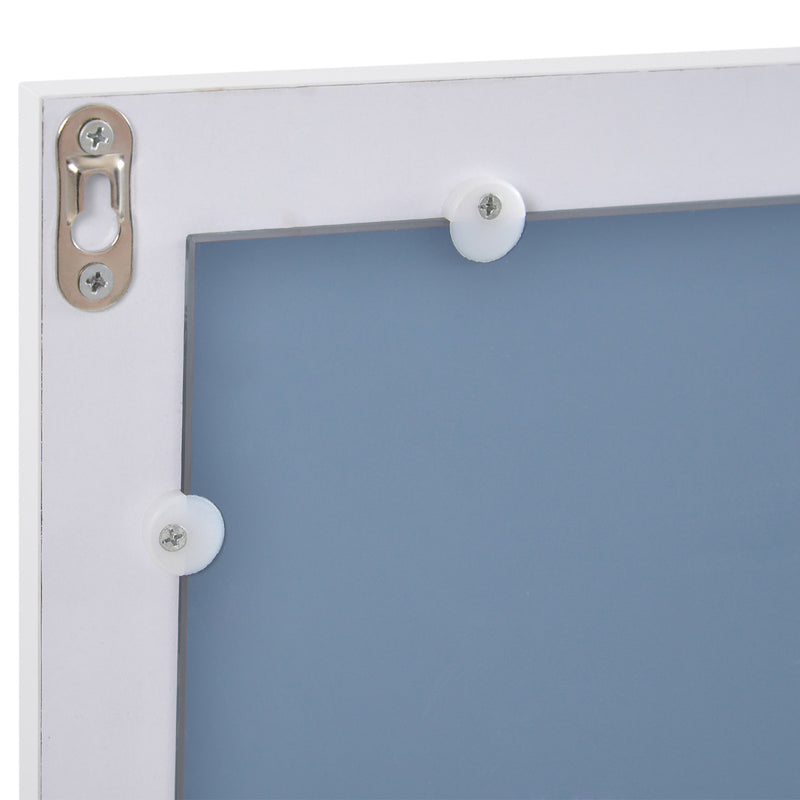 Specchio da Parete 52x72x1,9 cm con Cornice in MDF Bianca