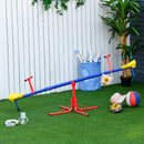 Altalena per Bambini da Giardino 182x77x43 cm in Metallo Multicolor