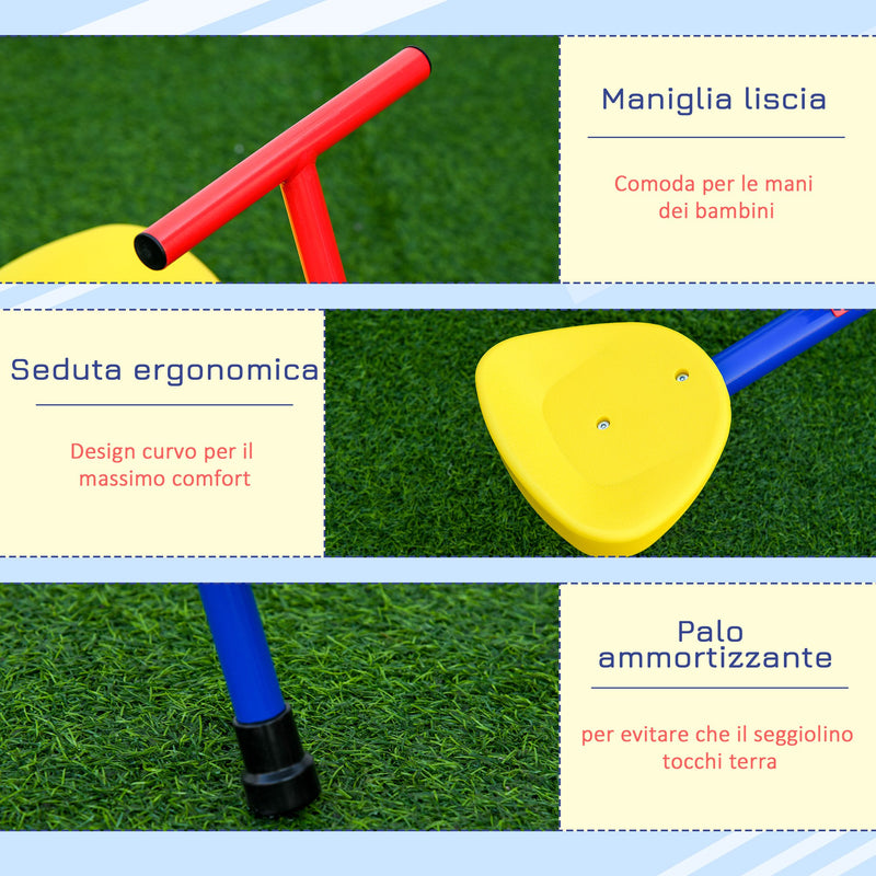 Altalena per Bambini da Giardino 182x77x43 cm in Metallo Multicolor