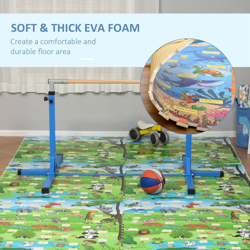 Tappeto Puzzle in EVA 24 Pezzi 61x61 cm Multicolore