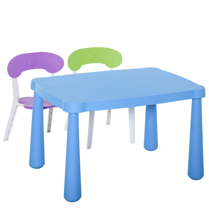 Set Tavolino con 2 Sedie per Bambini in Polipropilene Multicolor
