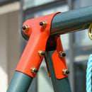 Altalena per Bambini da Giardino 155x160x180 cm in Metallo Verde