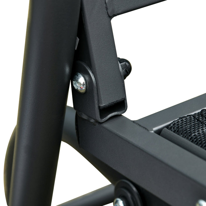 Dondolo 3 Posti da Giardino 151x75x85 cm in Metallo e Textilene Nero