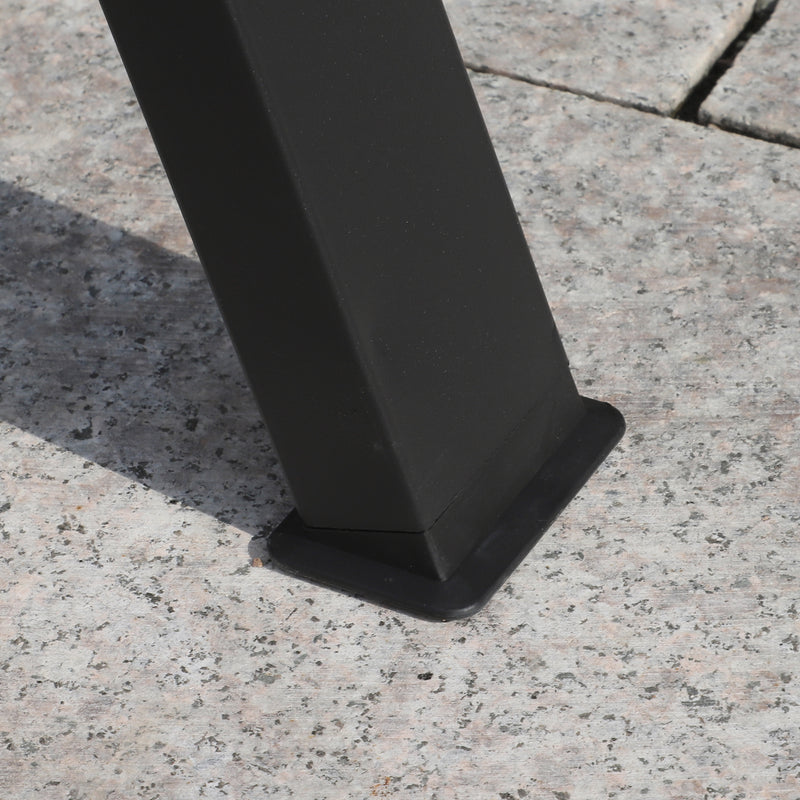 Dondolo 2 Posti da Giardino 138x106x174 cm in Acciaio e Poliestere Beige