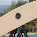 Dondolo 2 Posti da Giardino 138x106x174 cm in Acciaio e Poliestere Beige