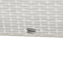 Divano 2 Posti da Giardino 120x63x77 cm in Rattan con Cuscini Bianco e Grigio