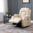 Poltrona Relax Massaggiante in Similpelle in Similpelle Beige
