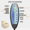 Poltrona Relax Massaggiante in Similpelle in Similpelle Beige