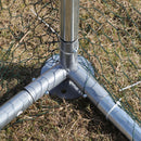 Recinto per Animali Cani Cuccioli Galline 300x600x195 cm in Metallo Galvanizzato Argento