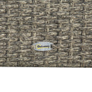 Set Salotto da Giardino 2 Divani 1 Tavolo in Rattan Grigio-Nero