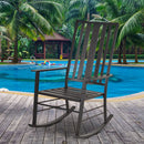 Sedia a Dondolo con Braccioli 68,5x87x113 cm in Acciaio Nero