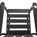 Sedia a Dondolo con Braccioli 68,5x87x113 cm in Acciaio Nero