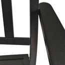 Sedia a Dondolo con Braccioli 68,5x87x113 cm in Acciaio Nero