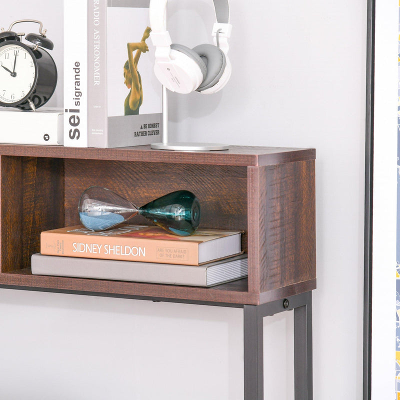 Scrivania Angolare da Ufficio 170x120x140 cm in Metallo e Legno Noce e Nero