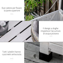 Panca Contenitore da Giardino 127x56x60 cm in Legno di Abete Grigio