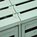 Copri Bidoni Spazzatura da Giardino 131x85x125 cm con Coperchio in Legno di Abete Verde Chiaro