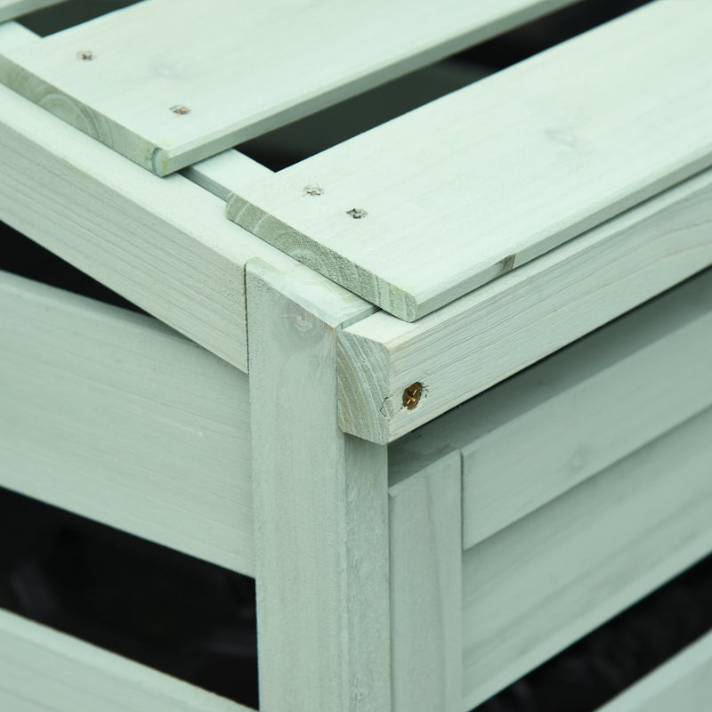 Copri Bidoni Spazzatura da Giardino 131x85x125 cm con Coperchio in Legno di Abete Verde Chiaro