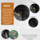 Barbecue a Gas GPL  3 Fuochi 2,8kW con Fornello Laterale Nero