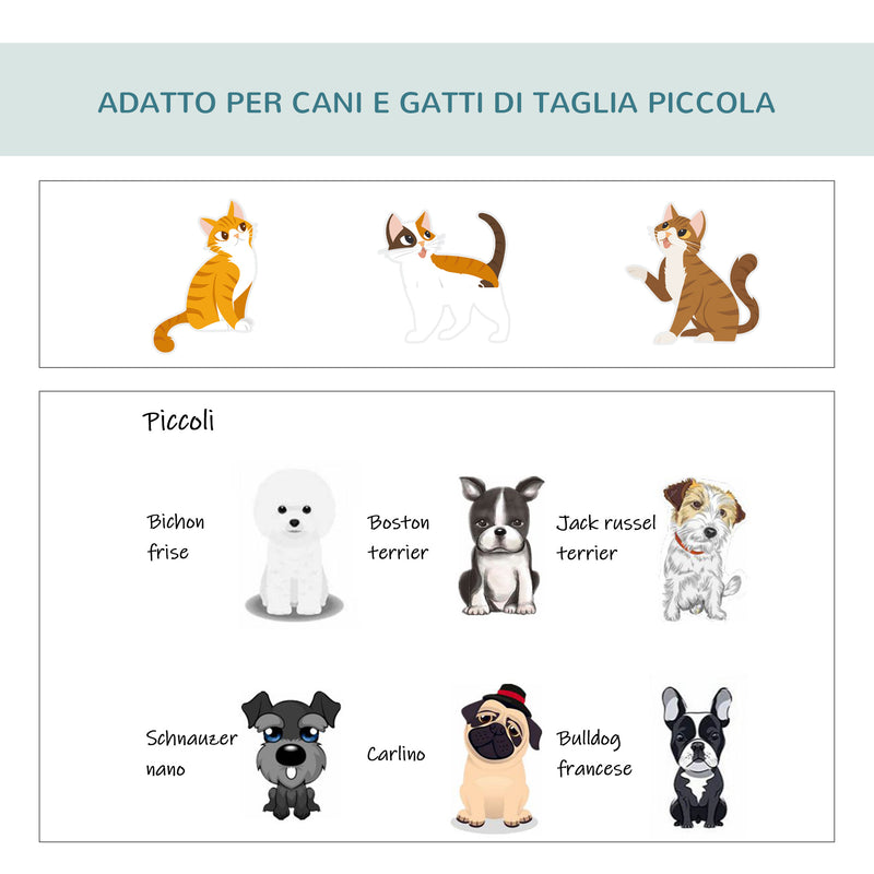 Trasportino per Cani e Gatti Pieghevole 61x46x51 cm in Oxford e PVC Grigio