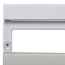 Set Salotto da Giardino Divano 2 Poltrone e Tavolino in Metallo Bianco e Blu