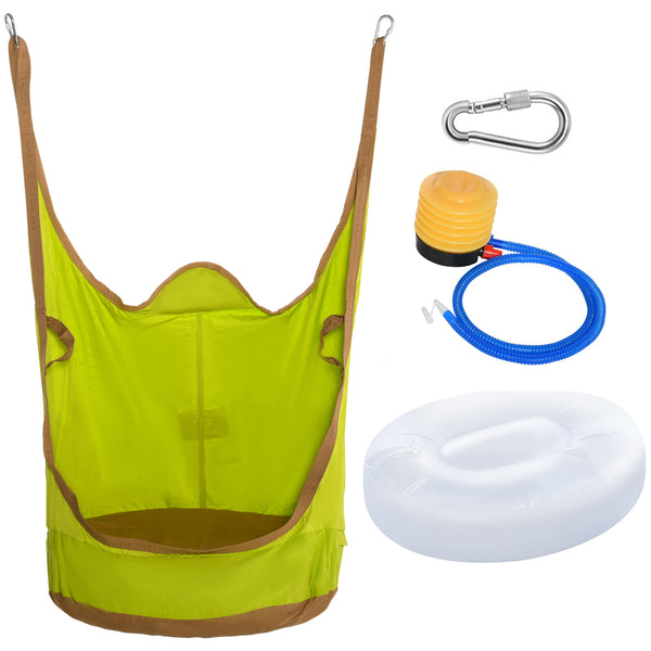 Sitzsack-Hängematte für Kinder 75 x 55 x 140 cm aus Baumwolle und grünem PVC acquista