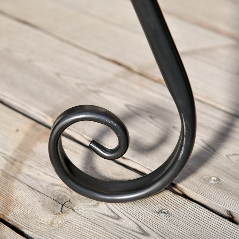 Portapiante Fioriera da Giardino Ø36x58 cm in Metallo e Ceramica con Mosaico