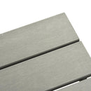 Set Salotto da Giardino Divano 2 Pouf e Tavolino in Rattan Grigio