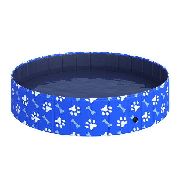 Starrer Pool für große Hunde Ø140x30 cm aus PVC und blauer Spanplatte prezzo