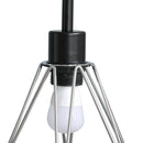 Lampada da Terra con Paralume E27 Ø25x152 cm in Metallo e Marmo Nera