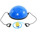 Balance Ball con 2 Elastici e Pompa per Allenamento e Riabilitazione Muscolare Blu