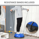 Balance Ball con 2 Elastici e Pompa per Allenamento e Riabilitazione Muscolare Blu