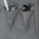 Mobile da Campeggio 2 Mensole 60x49x70 cm in Alluminio e Tessuto Oxford Grigio