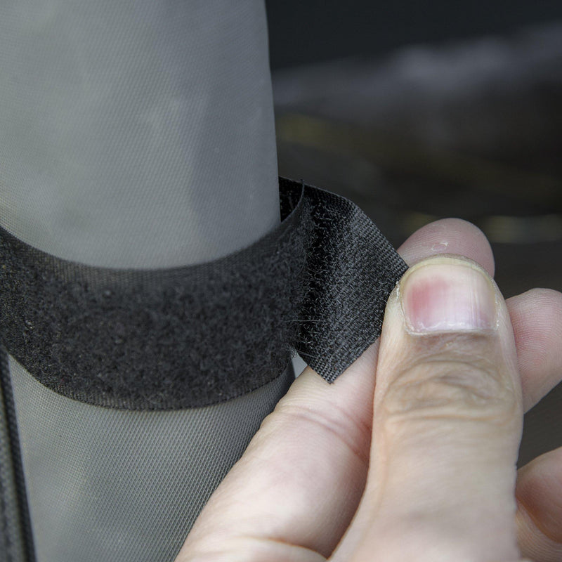 Mobile da Campeggio 2 Mensole 60x49x70 cm in Alluminio e Tessuto Oxford Grigio