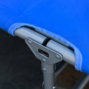 Lettino Prendisole Pieghevole da Giardino 58x139x35,5 cm in Acciaio e Tessuto Oxford Blu