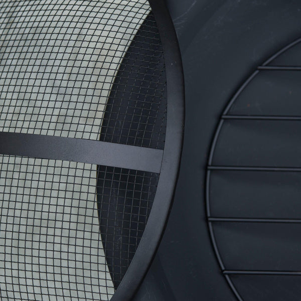 Klappbarer Holzgrill Ø56x39,5 cm aus schwarzem Metall prezzo