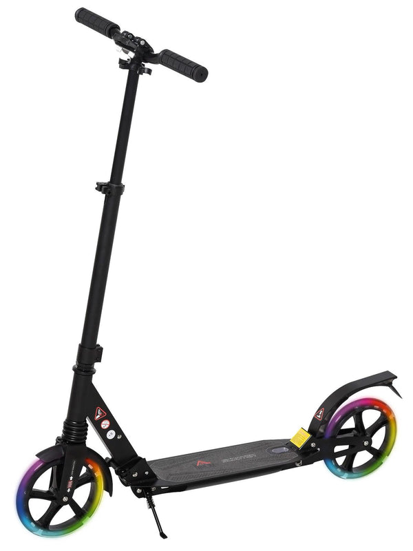 acquista Roller für Jungen, zusammenklappbar, verstellbare schwarze Aluminium-Leuchträder