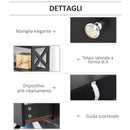 Consolle Ingresso 2 Cassetti 100x30,5x80 cm in MDF Nero